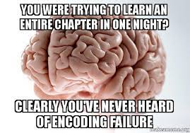 <p>Textbook: Much of what we sense we never notice, and what we fail to encode, we will never remember<br>Mine: Failure to encode information</p><p>Retrieval Cues:</p>