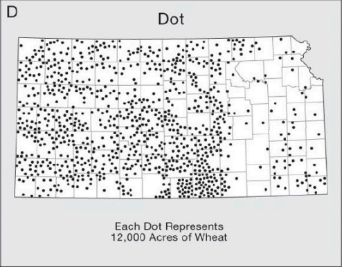 <p>A single dot represents one or several occurrences, and dot locations are randomized.</p>
