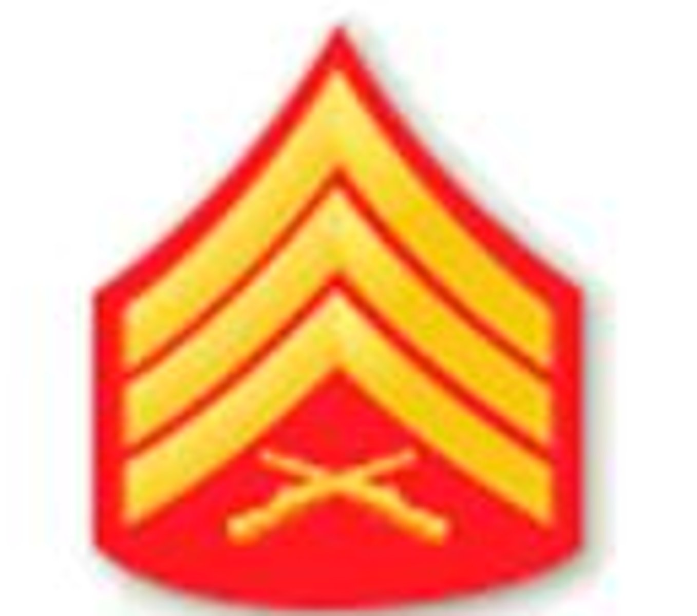 <p>Sergeant (Sgt)</p><p>Three chevrons with crossed rifles</p>