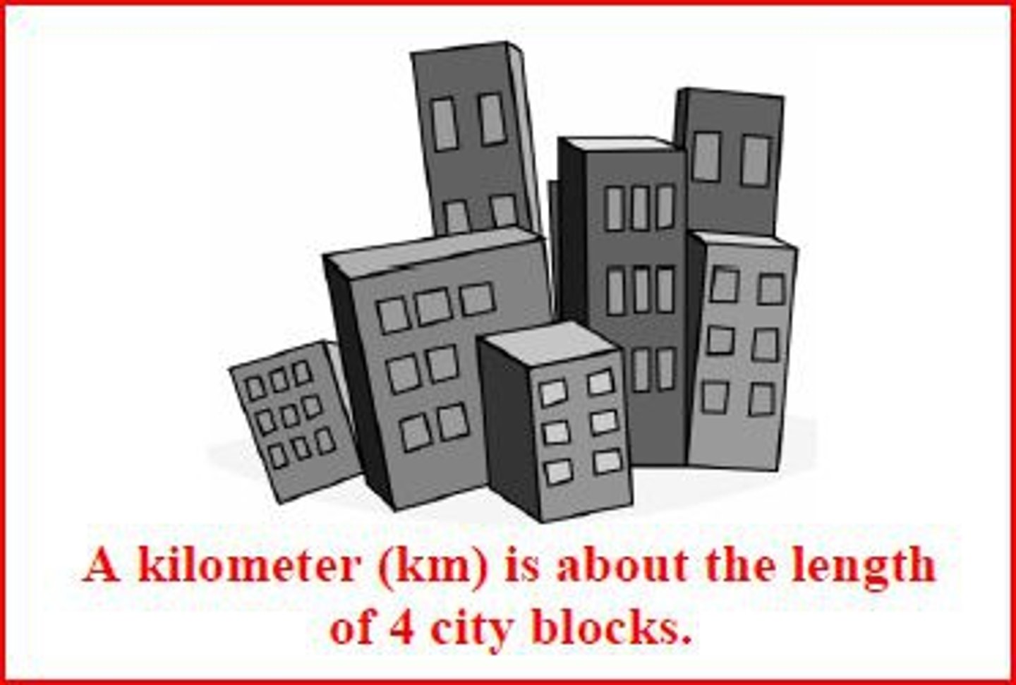 <p>A metric unit of length equal to 1000 meters.</p>