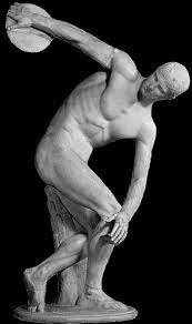 Artist: Myron. 
ca. 450 BCE
Roman marble copy of a bronze original 