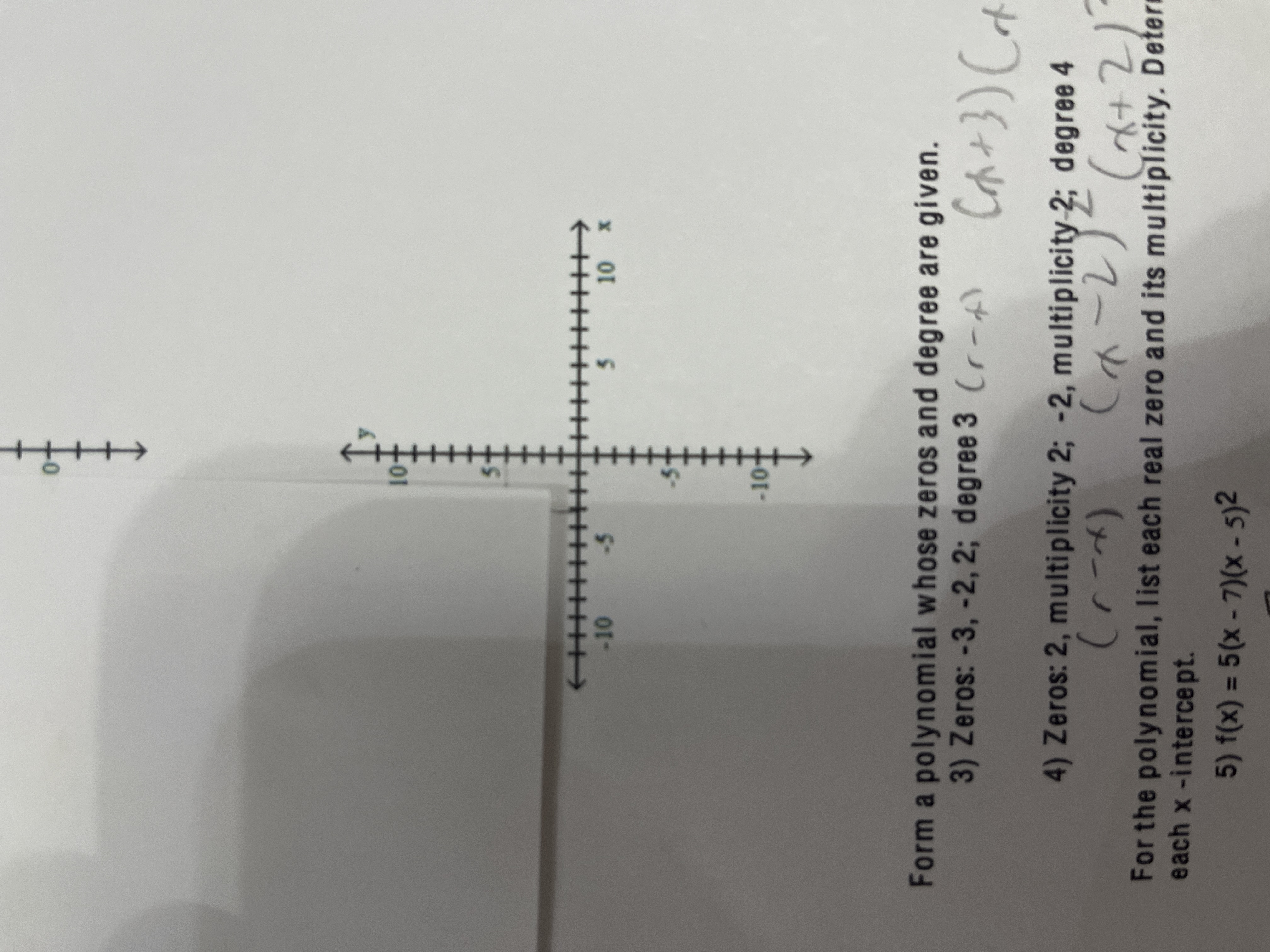 <p>Use transformations of the graph of y=x^4 or y=x^5 to graph the function:</p><ul><li><p>f(x) = (x+3)^5 + 4</p></li></ul><p></p>