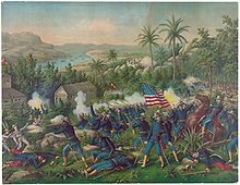 <p>A conflict fought between Spain and the United States in 1898. Hostilities began in the aftermath of sinking of the USS Maine in Havana harbor leading to American intervention in the Cuban War of Independence.</p>