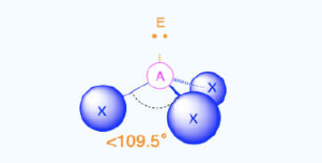 <p>Bond Angles:107.5</p><p>Number of electron pairs (both bond and lone pairs): 4</p><p>Number of lone pairs: 1</p><p>Hybridization: sp<sup>3</sup></p><p>Electronic Geometry: tetrahedral</p>