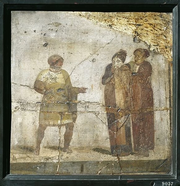 <p>Actors wearing theater masks, purposeful exaggerations</p>
