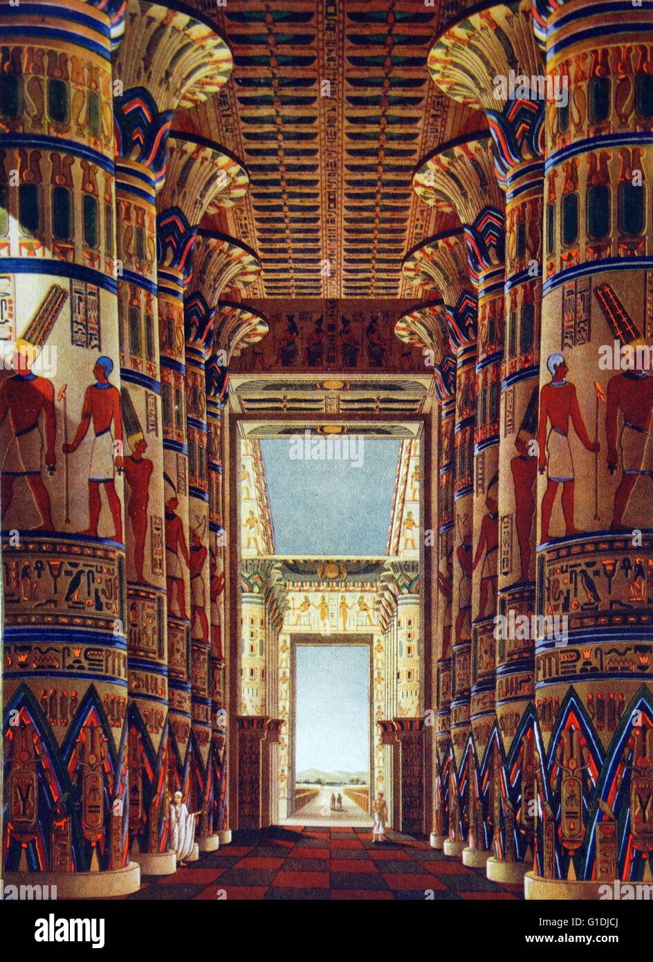 <p>In architettura è uno spazio chiuso in cui il tetto è sostenuto da colonne. In pratica, è un ambiente in cui la copertura è appoggiata su un reticolo di colonne, solitamente in modo uniforme. Questo tipo di struttura si trova in diverse civiltà e in diverse tipologie di edifici, ma è particolarmente associata ai templi egizi e ad altri monumenti dell'antichità.</p>