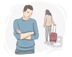 <p>to leave a place, thing, or person, usually for ever<br>Ex: <em>We had to </em><strong><em><u>abandon </u></em></strong><em>the car.</em></p>