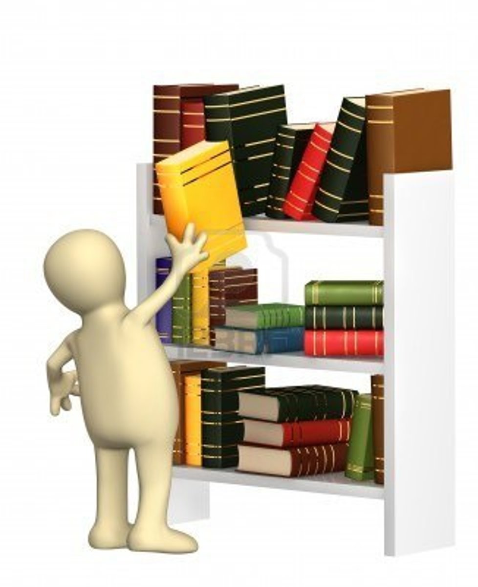 <p>to arrange/place the books</p>