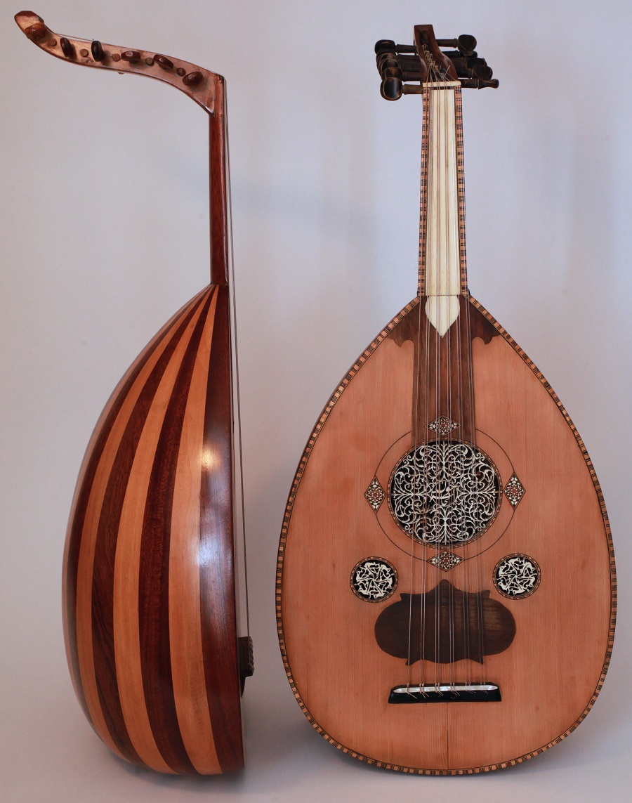 <p>Pear shaped lute with unfretted neck</p><p>Played with plectrum</p><p>Rounded back and flat face</p><p>Pitch bends</p><p>Chords</p><p>Funny guitar sound</p>