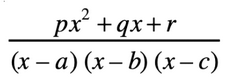 <p>convert to partial fractions</p>
