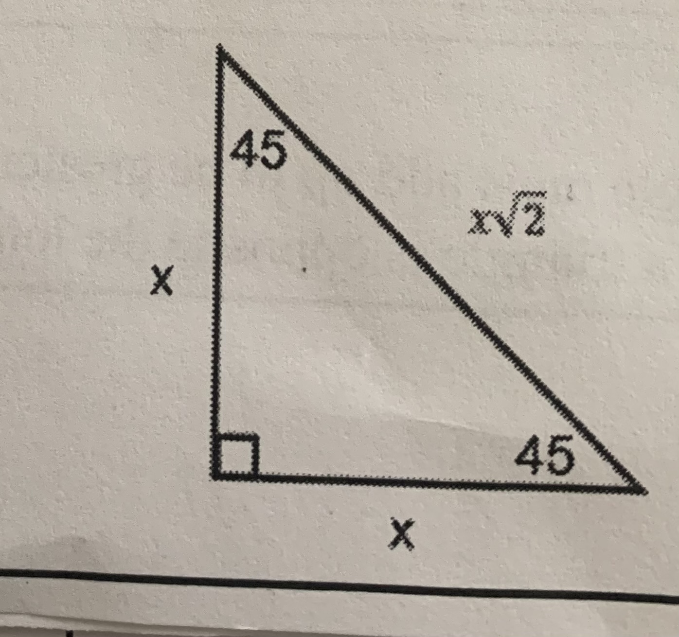 <p>45-45-90</p>