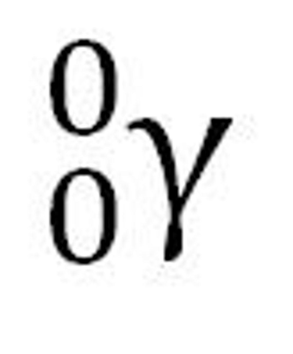 <p>high-energy electromagnetic waves emitted from a nucleus as it decays. They have no charge</p>