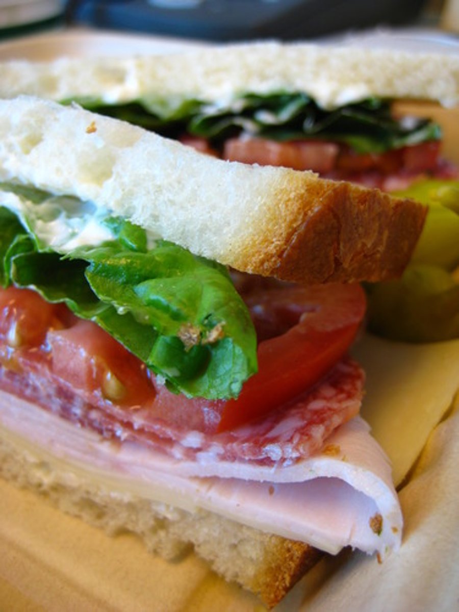 <p>a salami sandwich</p>