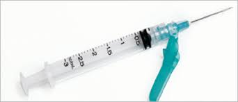 <p>Syringe with a built in safety mechanism to ensure safety. </p>