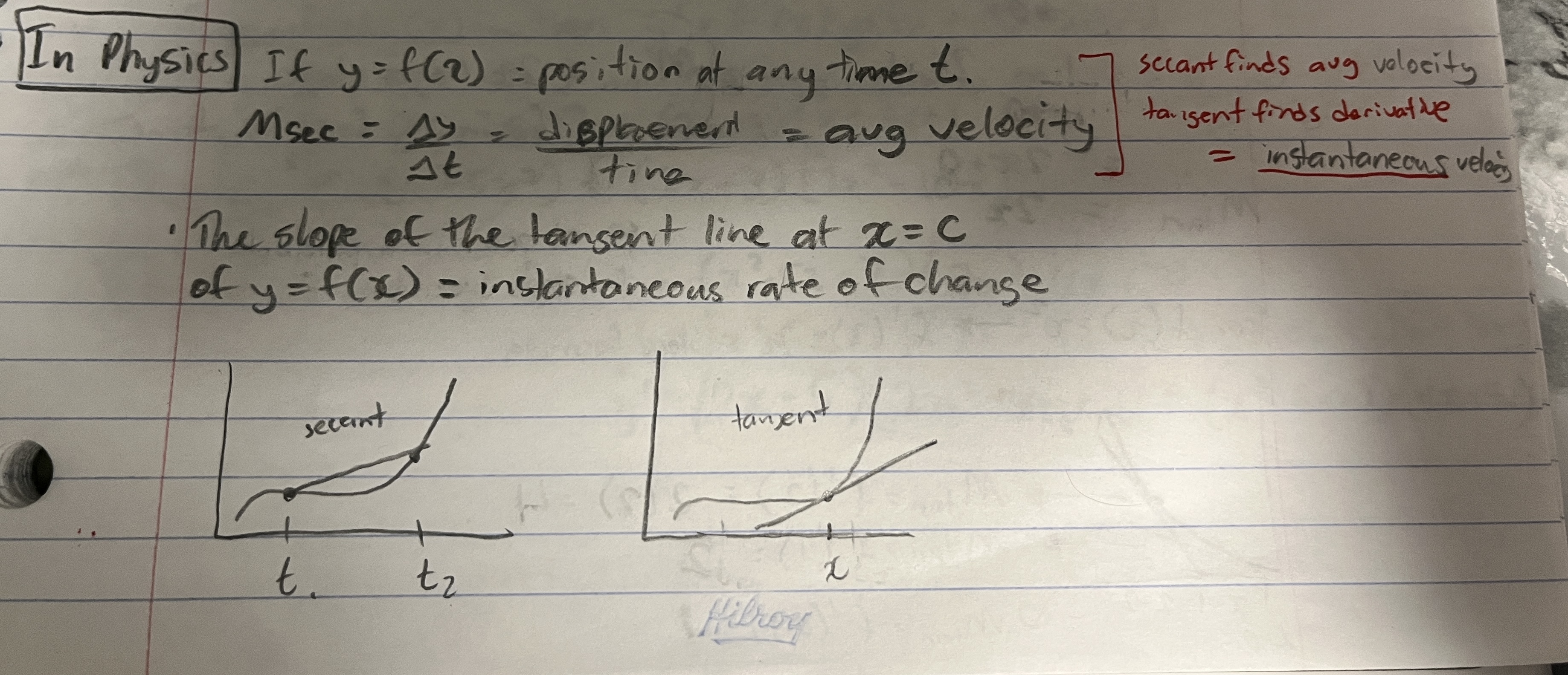 <p>secant = avg ____</p><p>tangent = instantaneous ______</p>