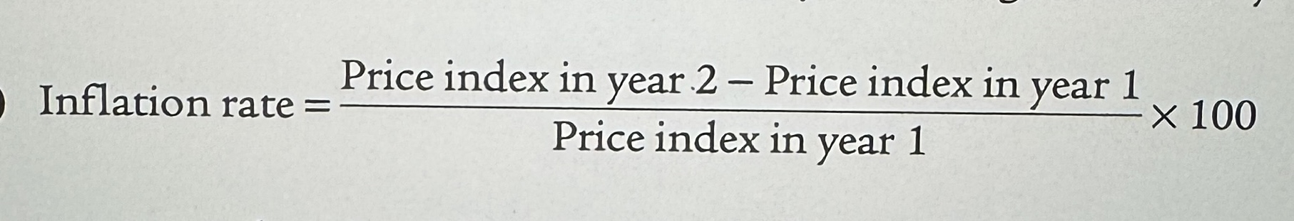 <p>The average percentage change in an official price index.</p>