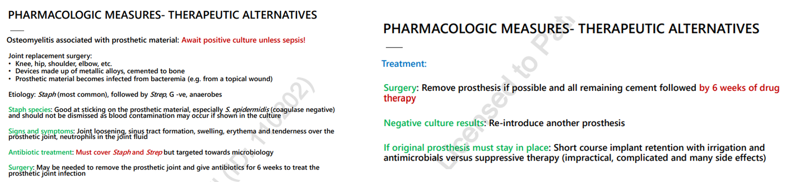<p>SEE LECTURE NOTES/CPS for debridement info and rules surrounding prosthetics </p>