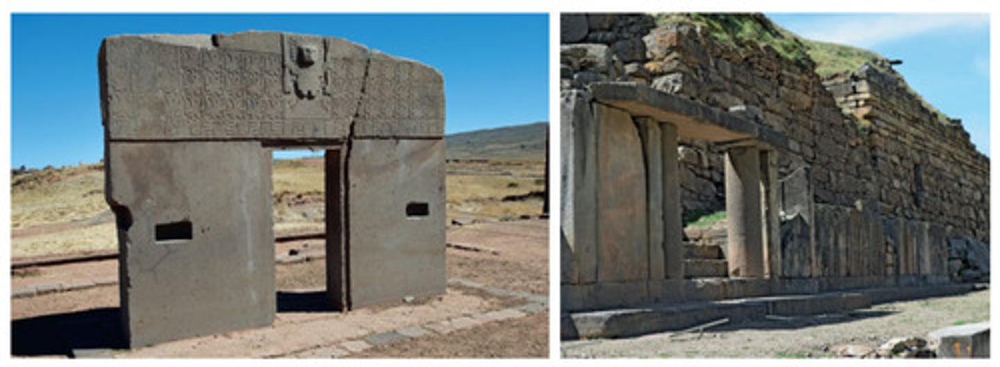 <p>- decorative focus on entrances</p><p>- sacred iconography</p>