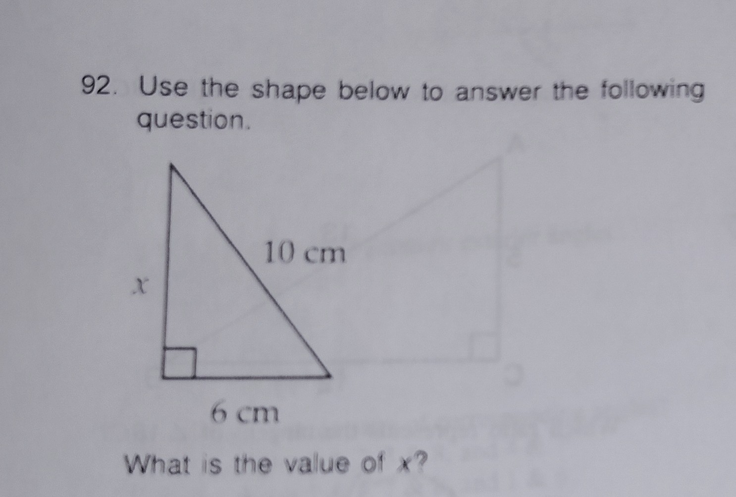 <p>What is the value of X</p>