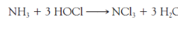 <p>HOCl, NCl<sub>3</sub></p>