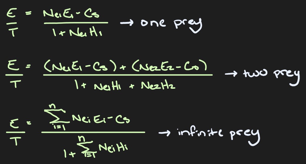 Interpret Formula for Energy Intake of Predators