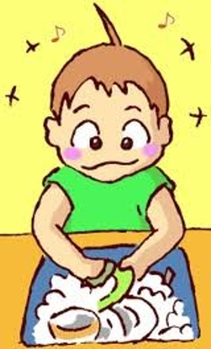 <p>to clean something by rubbing it hard with a brush</p>