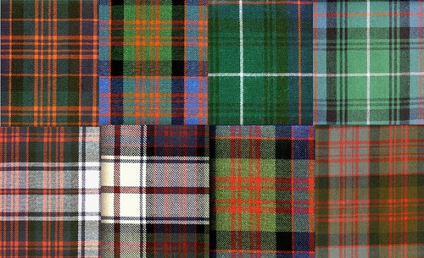 <p>cloth with a pattern of different coloured squares and crossing lines</p><p>* a tartan kilt</p>