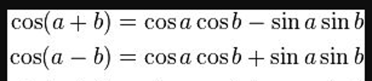 <p>cosx cosy +sinx siny</p>