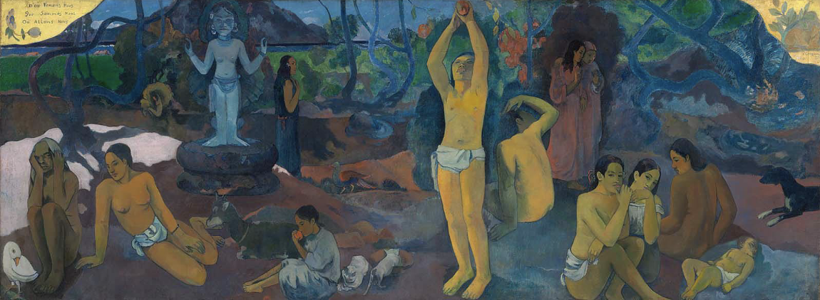 <p>Where Do We Come From? What Are We? Where Are We Going?, Paul Gaugin 1897-98</p>