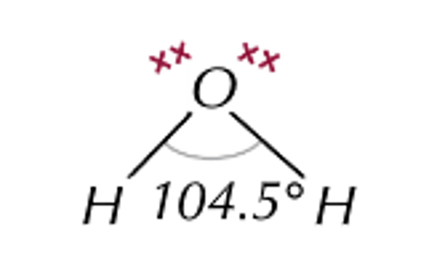 <p>bent - 104.5°</p>