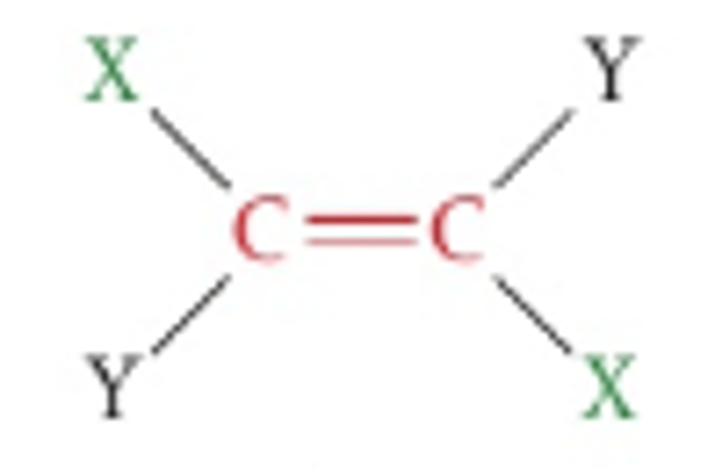 <p>Isomer that has the same groups on opposite sides, or across the reference plane.</p>