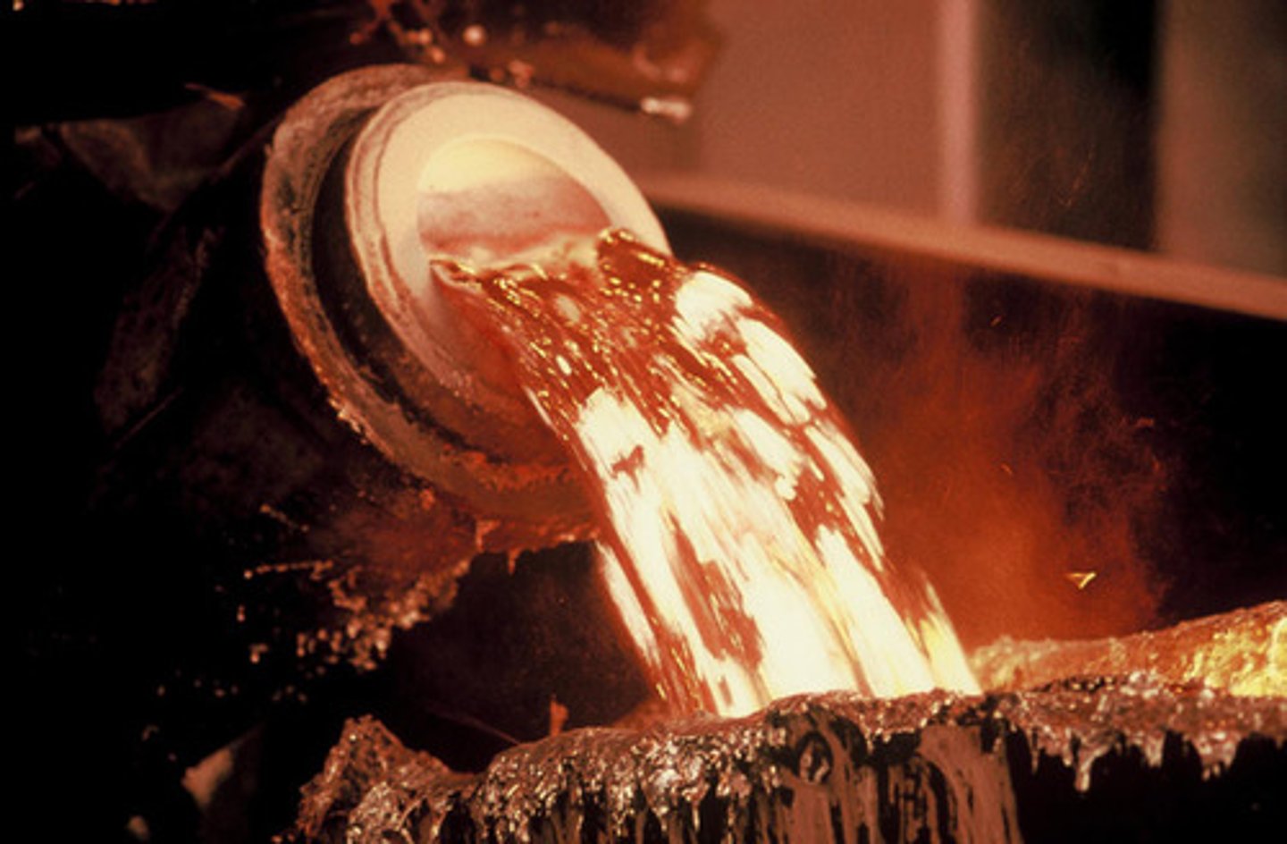 <p>melt in order to get the pure metal away from its waste matter</p>