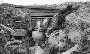 <p>A military strategy used during World War I involved long, narrow ditches dug into the ground. Soldiers would live and fight in these trenches, facing severe conditions including mud, disease, and constant danger. This was a defensive tactic aimed at protecting troops from enemy fire but resulted in a stalemate on the Western Front.</p>