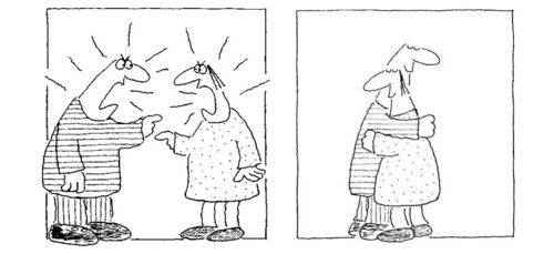 to become friends again after a quarrel.