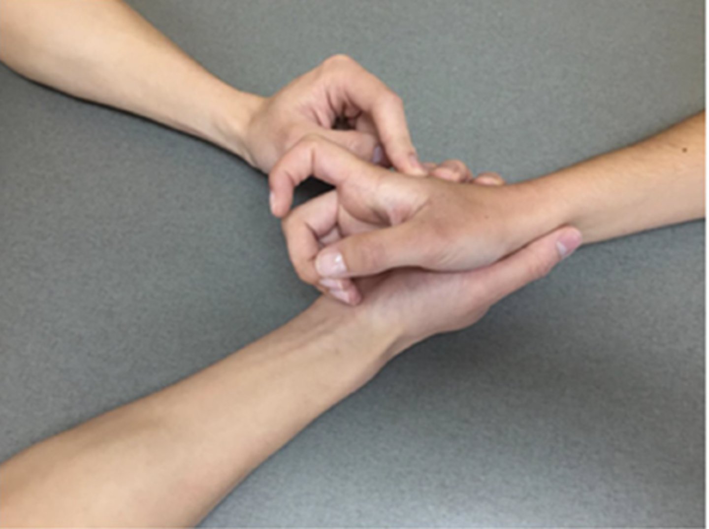 <p>Patient Position: Forearm neutral lying on ulnar border</p><p>Palpation: Dorsum or hand (tendons) or dorsal proximal forearm (extensor muscle bellies)</p><p>Compensations: Wrist extension</p>