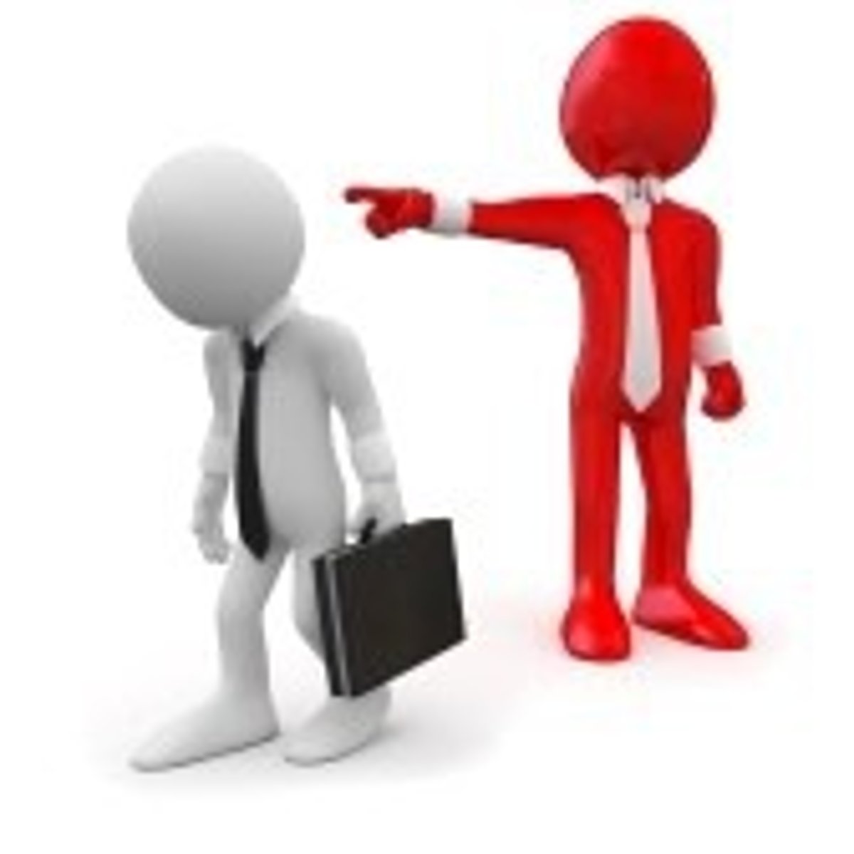 <p>decir "adiós" a un empleado por hacer algo mal</p>