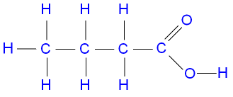 <p>C4H8O2, CH3CH2CH2COOH</p>