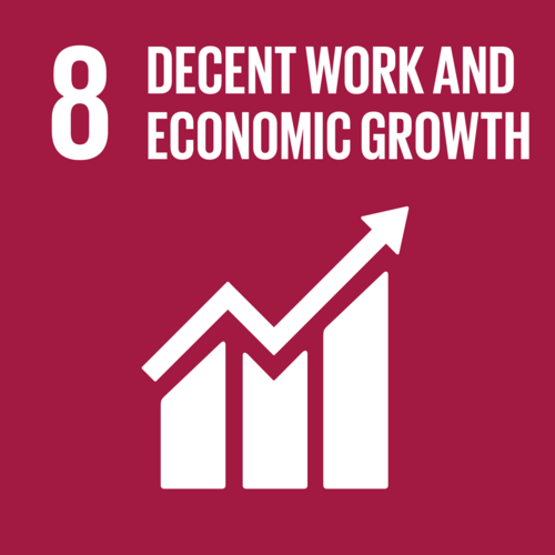<p>Decent Work and Economic Growth</p><p>Aims to achieve full and productive employment and decent work for all women and men</p>