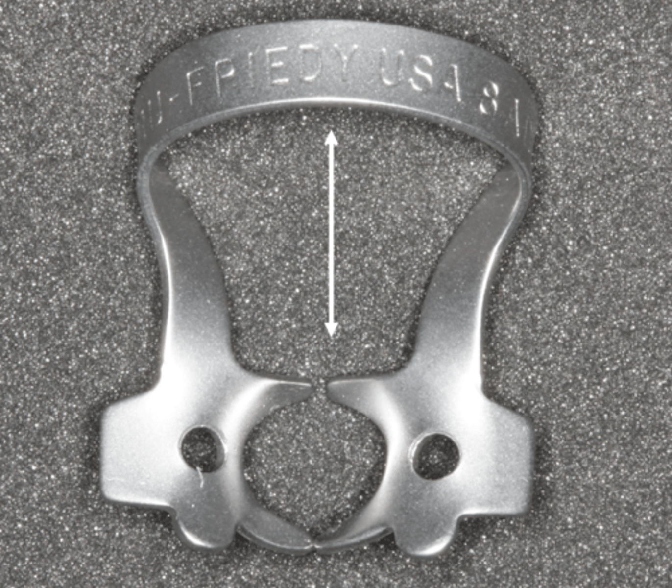 <p>How does a clamp with an increased bow to arch distance help in endo procedures?</p>