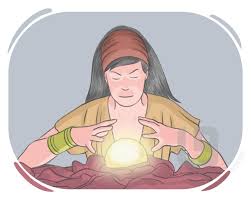 <p>to predict or foretell a future outcome, especially from omens.</p>