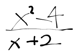 <p>Simplify x<sup>2</sup>-4/x+2</p>