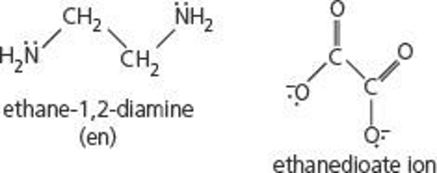 <p>Diaminoethane, Ethanedioate</p>