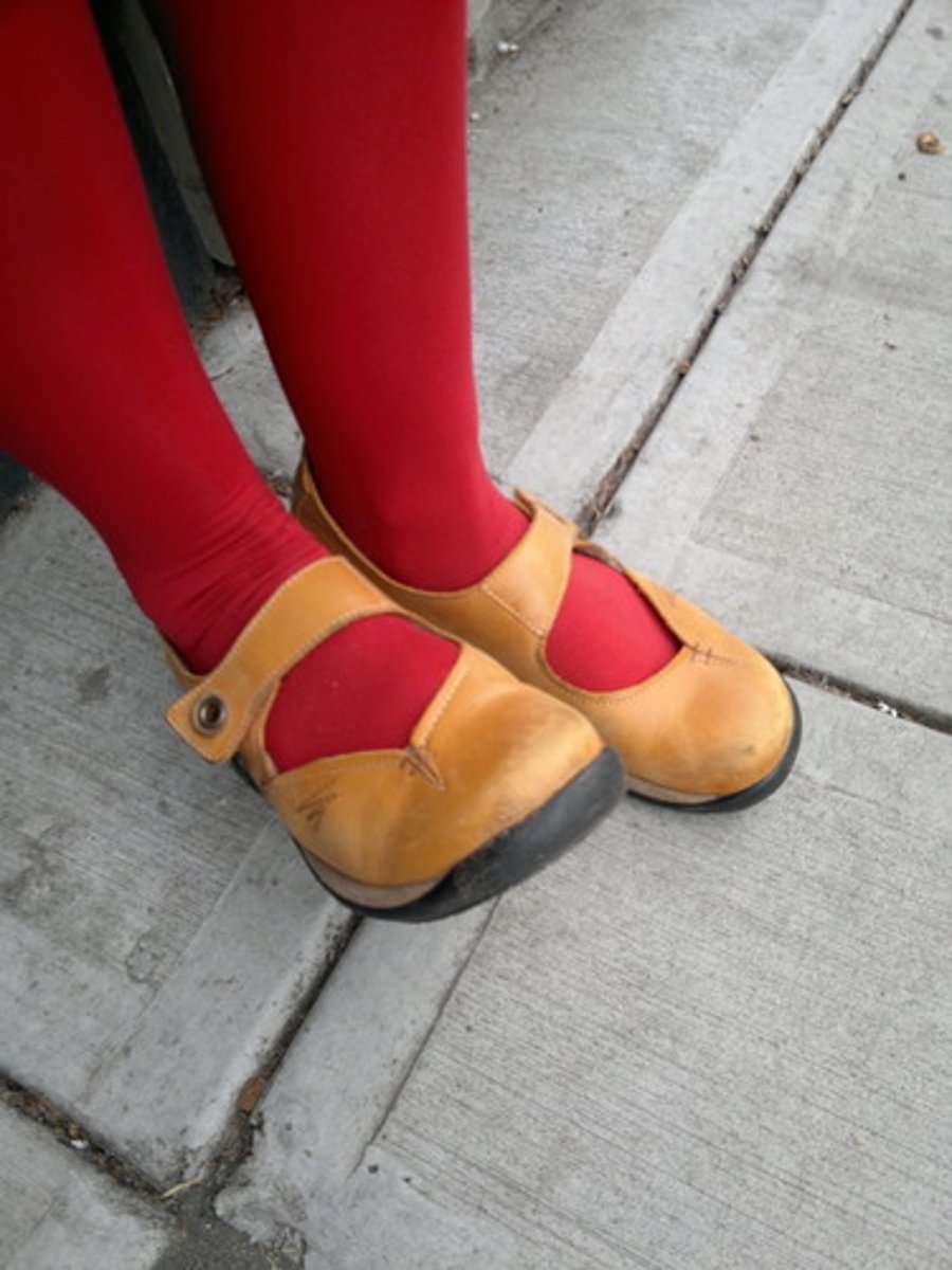 <p>Las medias rojas</p>