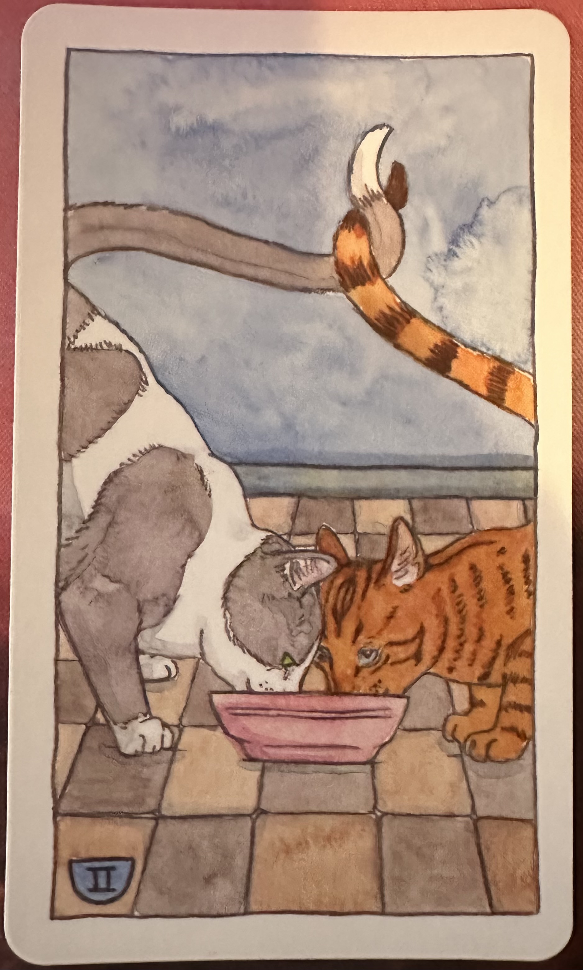 <p>Two of Cups (II) Upright</p>