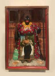 
She is known for her collage and assemblage work that challenges racial stereotypes.