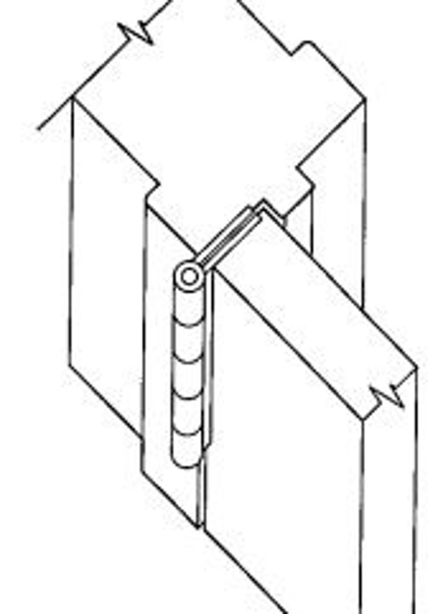 <p>is the most common type and has both leaves fully mortised into the frame and edge of the door.</p>