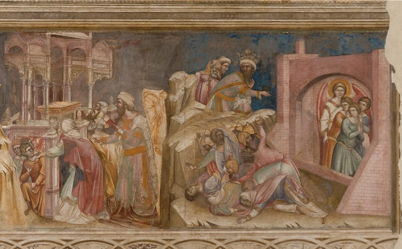 <p>Daniel’s Three Friends in the Fiery Furnace - Palatine Chapel of the Da Carrara</p>