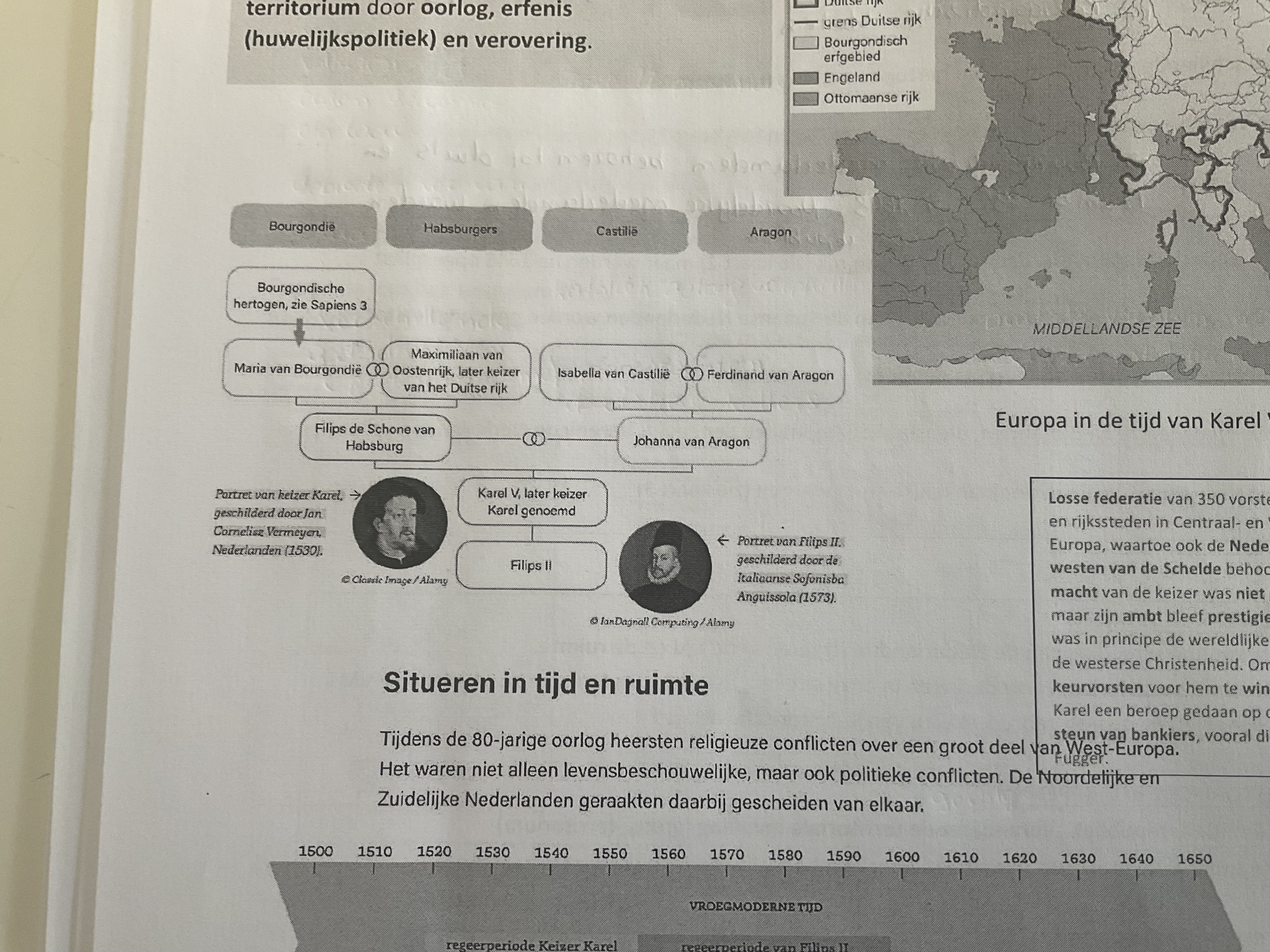 <p>Hoe kwam keizer karel aan zijn rijk?</p>