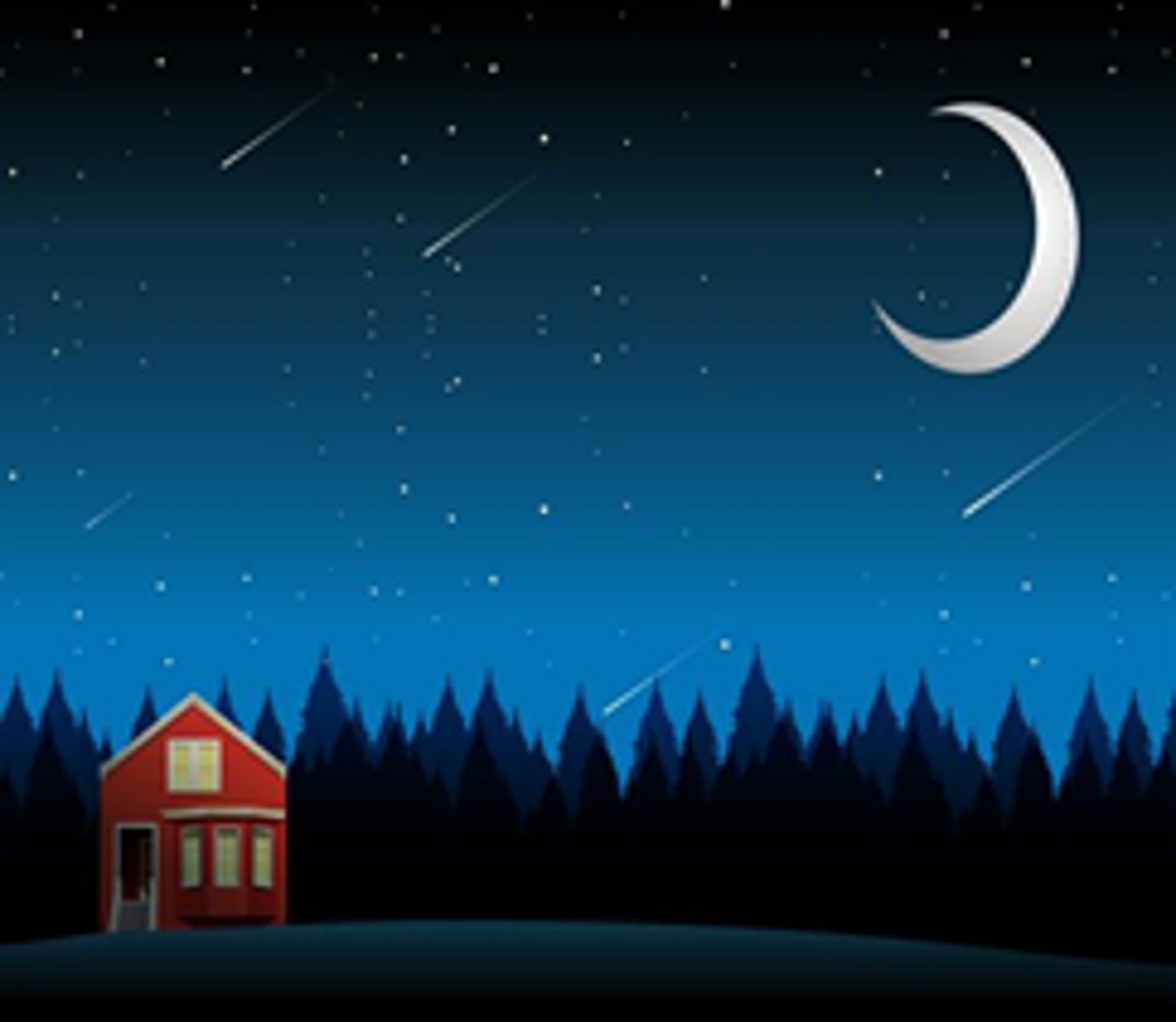 <p>at night</p>