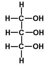 <p>C₃H₈O₃</p><p>has three hydroxyl groups</p>